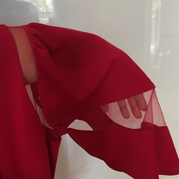 Elegant Red Jumpsuit - Picture 9 of 9